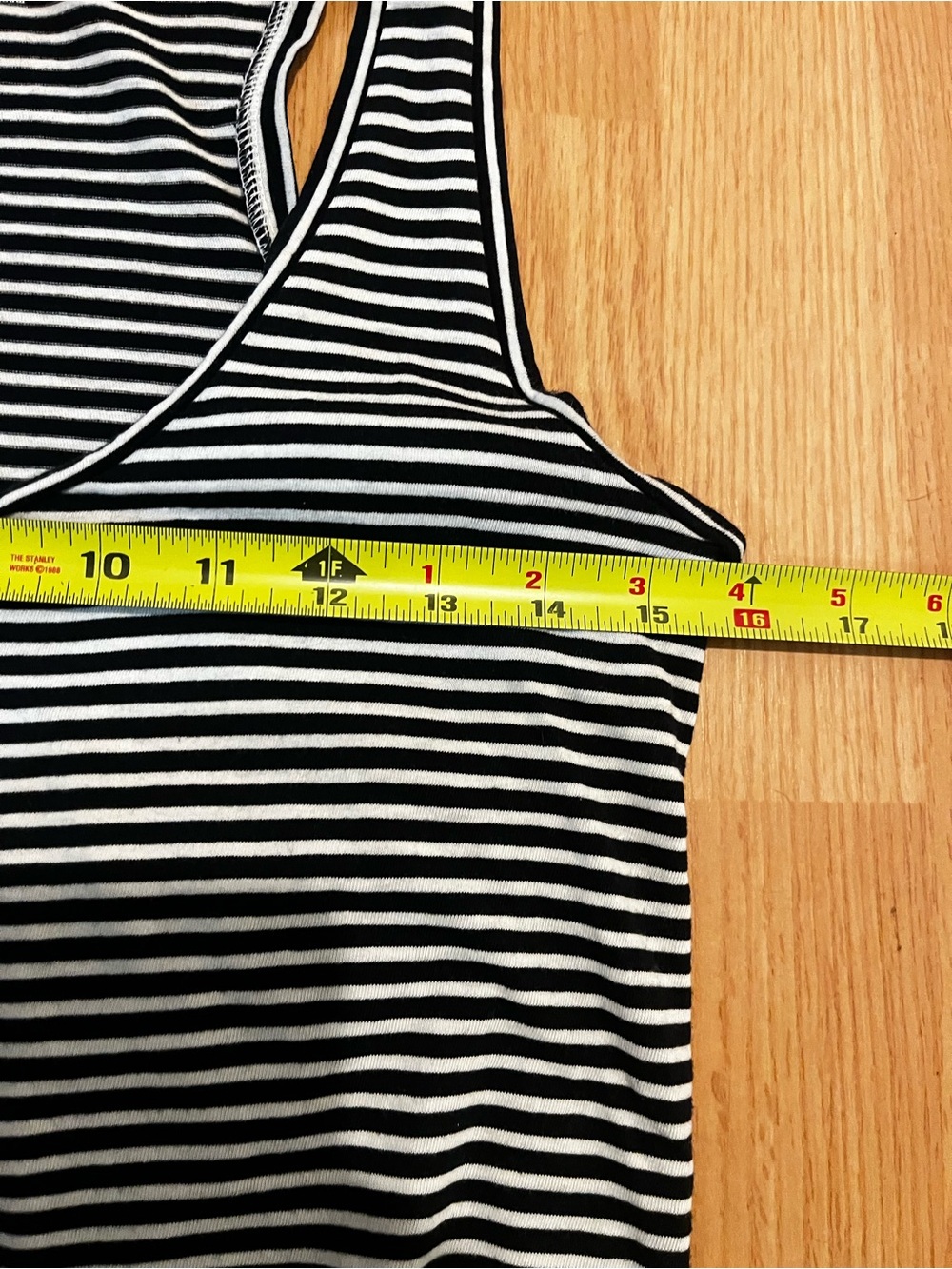 Everlane midi racer back dress 100% cotton black white stripe small summer tank - Picture 3 of 6
